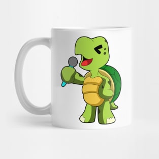 Turtle at Singing with Microphone Mug